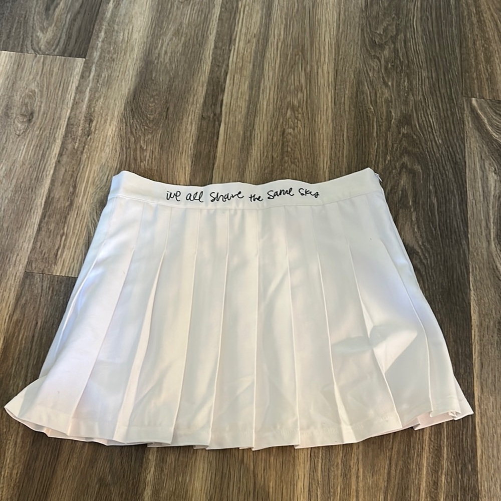 Mayfair the Label White Athletic Mini Skater Skirt with Pleats - Picture 4 of 4